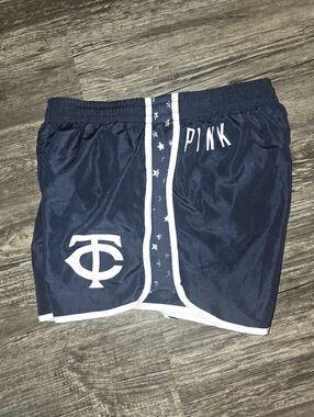 PINK Victoria's Secret Navy Athletic Shorts MN TWINS Baseball Logo XS